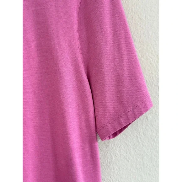 Lululemon Evolution Short Sleeve Polo Oxford Shirt Pink Mens Large Golf Athletic - Picture 7 of 9